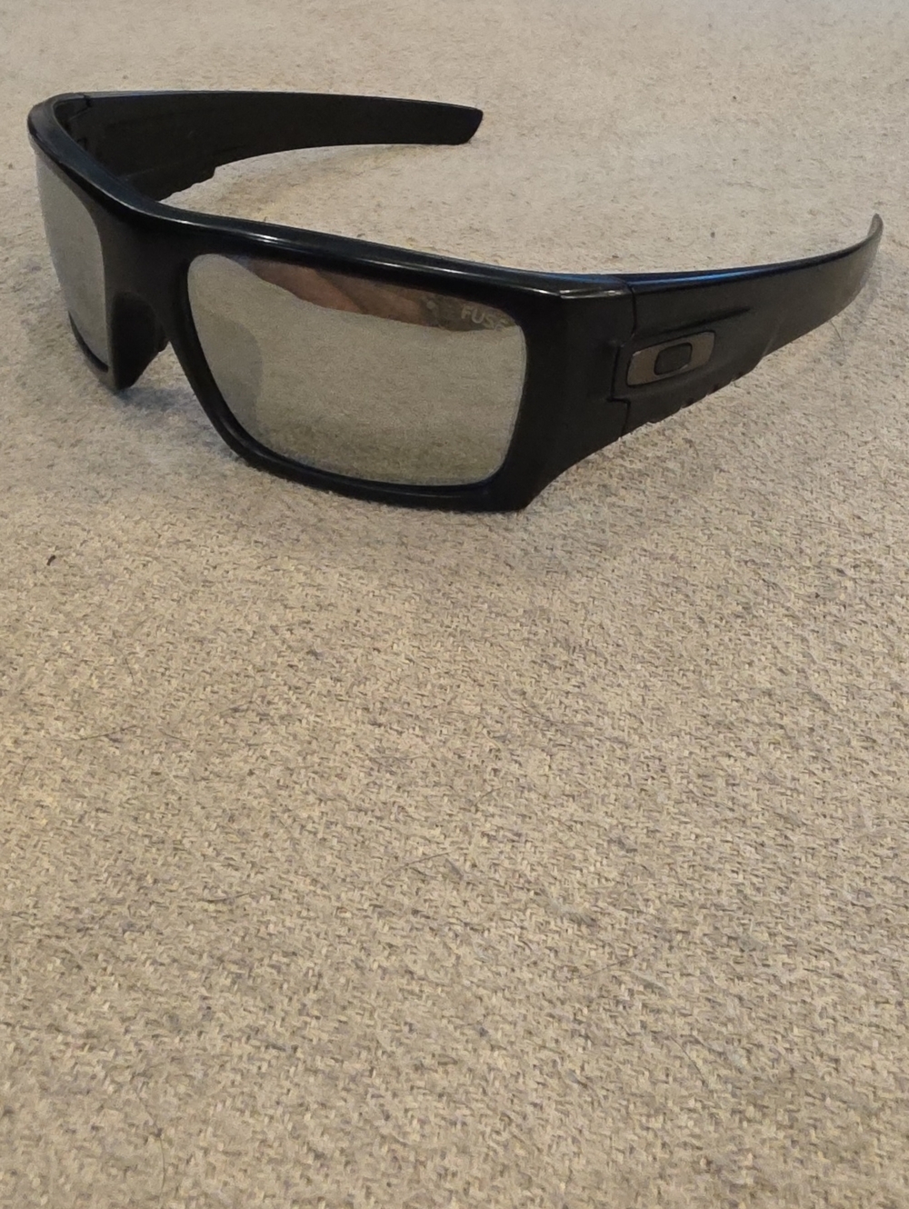 Oakley-style Black Det-Cord Safety Sunglasses